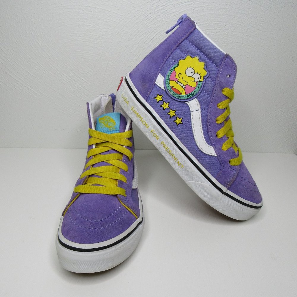 Simpson VANS Sk8-Hi Lisa For President Kids Size 2